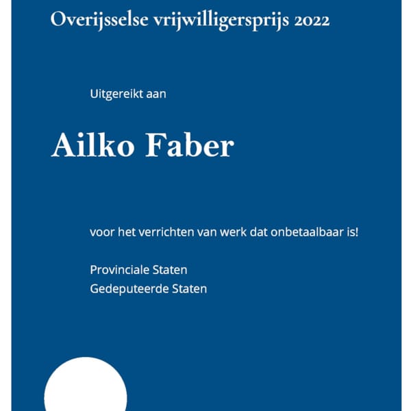Ailko Faber, Natuurvereniging IJsseldelta Kampen